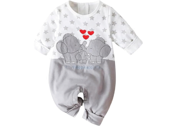Cute Giraffe + Zebra With Floral Print Long Sleeve Baby Girl Clothes White Jumpsuit For Baby One-Piece Romper - Image 3