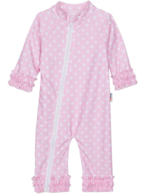 SwimZip Girls' Long-Sleeve UPF 50+ Swimsuit for Baby, Toddler, & Little Girls