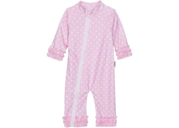 SwimZip Girls' Long-Sleeve UPF 50+ Swimsuit for Baby, Toddler, & Little Girls